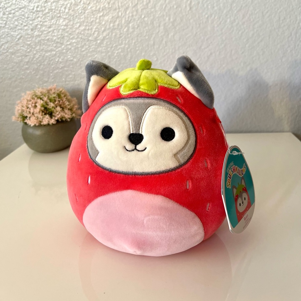Squishmallows Strawberry Fox Plush